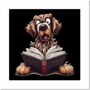 Lagotto romagnolo reading book Posters and Art